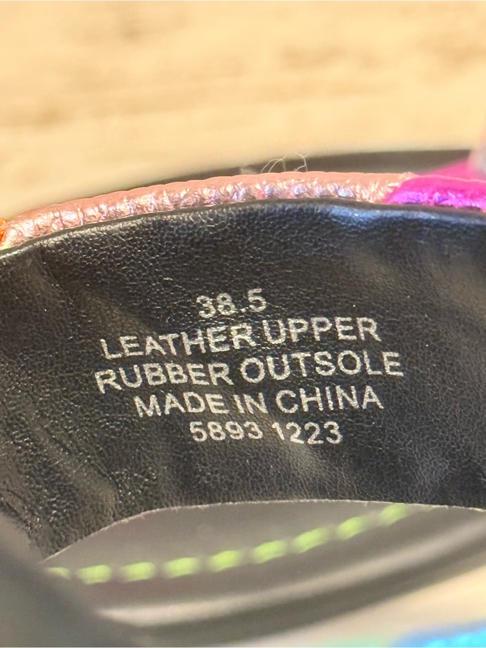 Kurt Geiger Kensington T-Bar Metallic Leather Slip On Sandals Sz 38.5 EU 8 NEW - Picture 12 of 15
